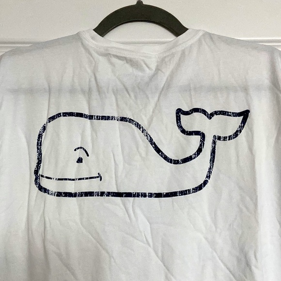 NTW White Vineyard Vine T-Shirt. Whale Logo Navy Blue. - Picture 3 of 4